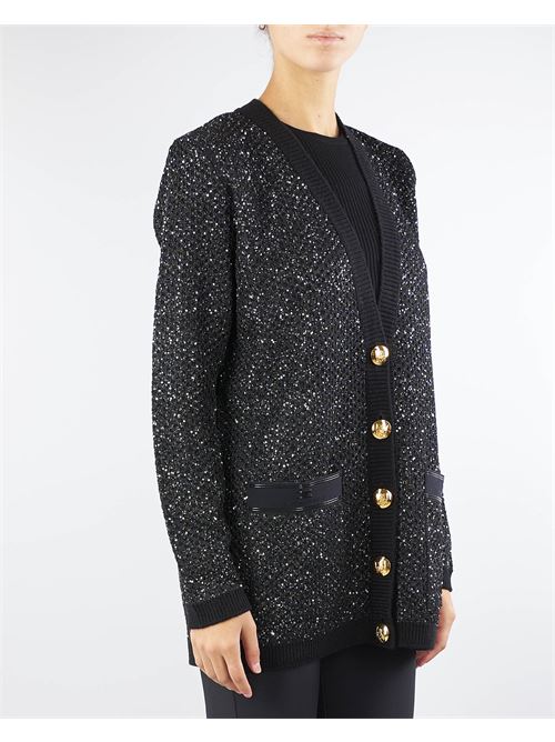 Cardigan in lana con filo paillettes Elisabetta Franchi ELISABETTA FRANCHI | Maglia | MK27M47E2X16